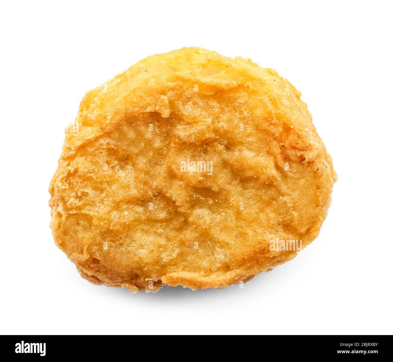 Gustoso pollo nugget su sfondo bianco Foto Stock