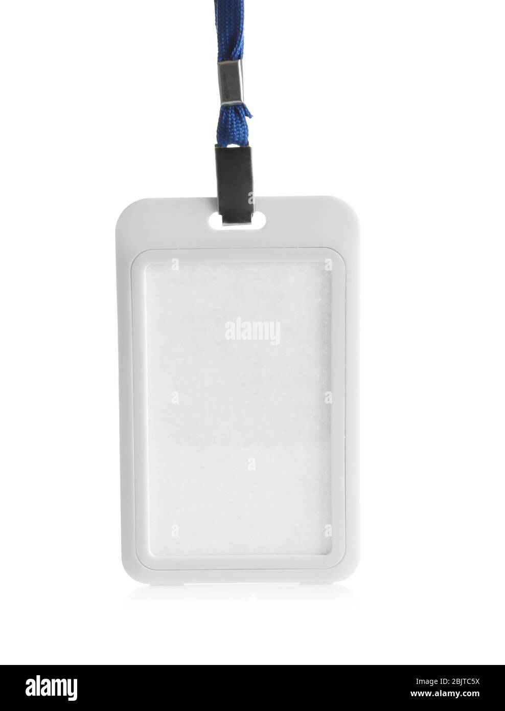 Badge vuoto su sfondo bianco. Mockup per il design Foto Stock