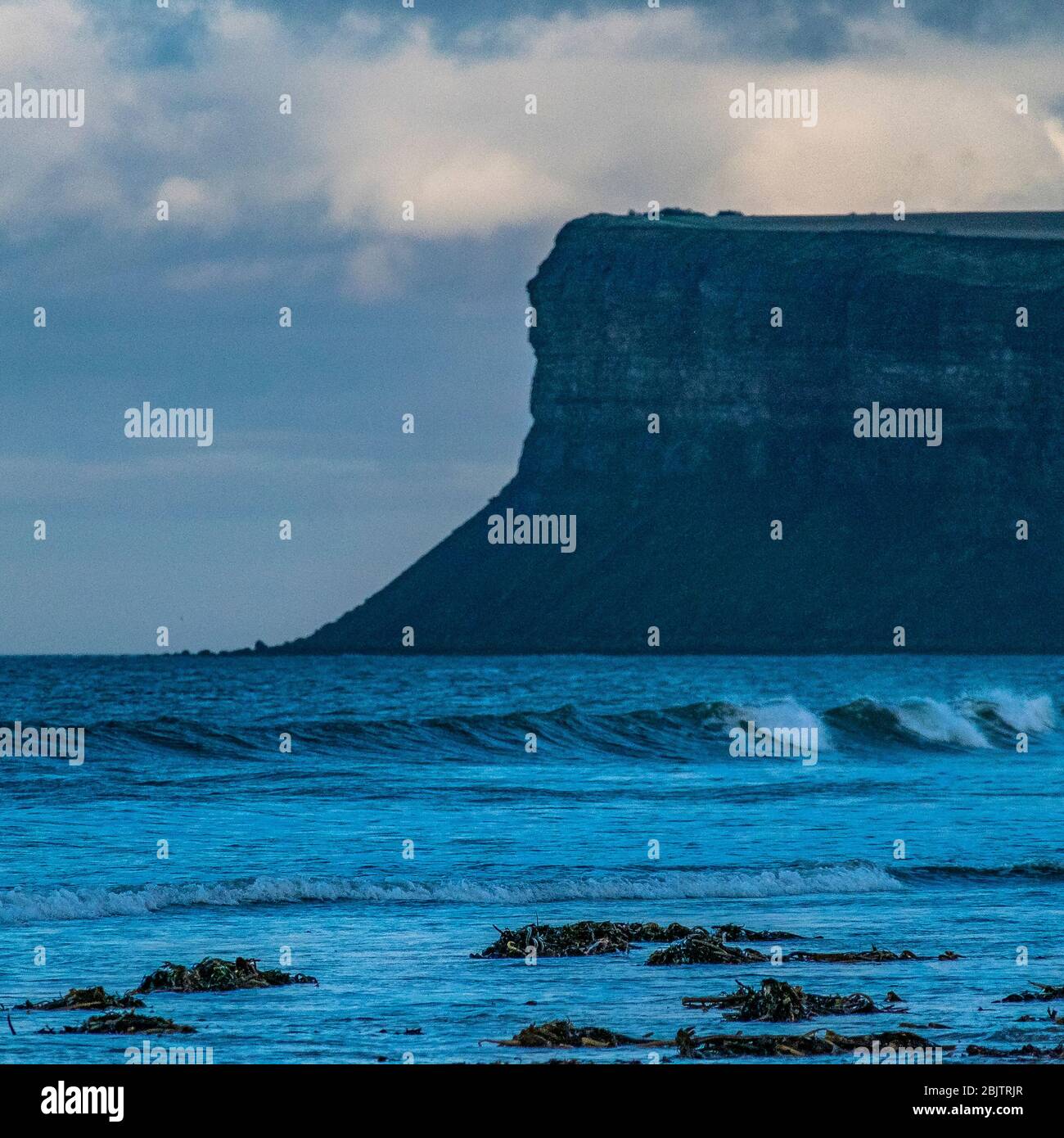 Caccia alla scogliera a saltburn, nel nord dello yorkshire, nel regno unito Foto Stock