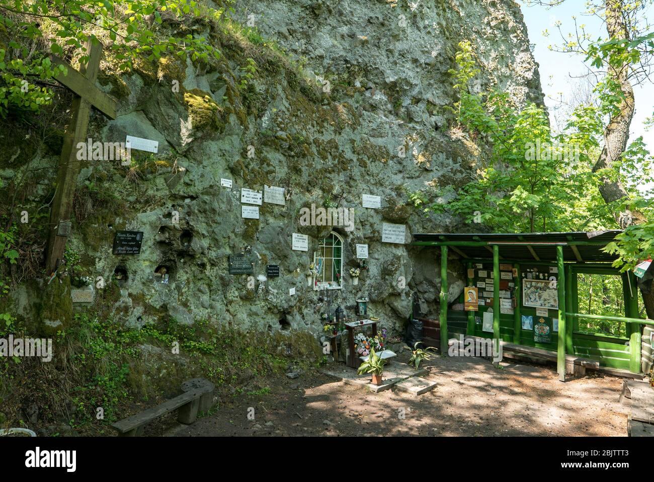 Santuario di Siketnemak Maria a Dobogoko, Pilisszentkereszt, Ungheria. Famoso luogo di pellegrinaggio in europa. Foto Stock
