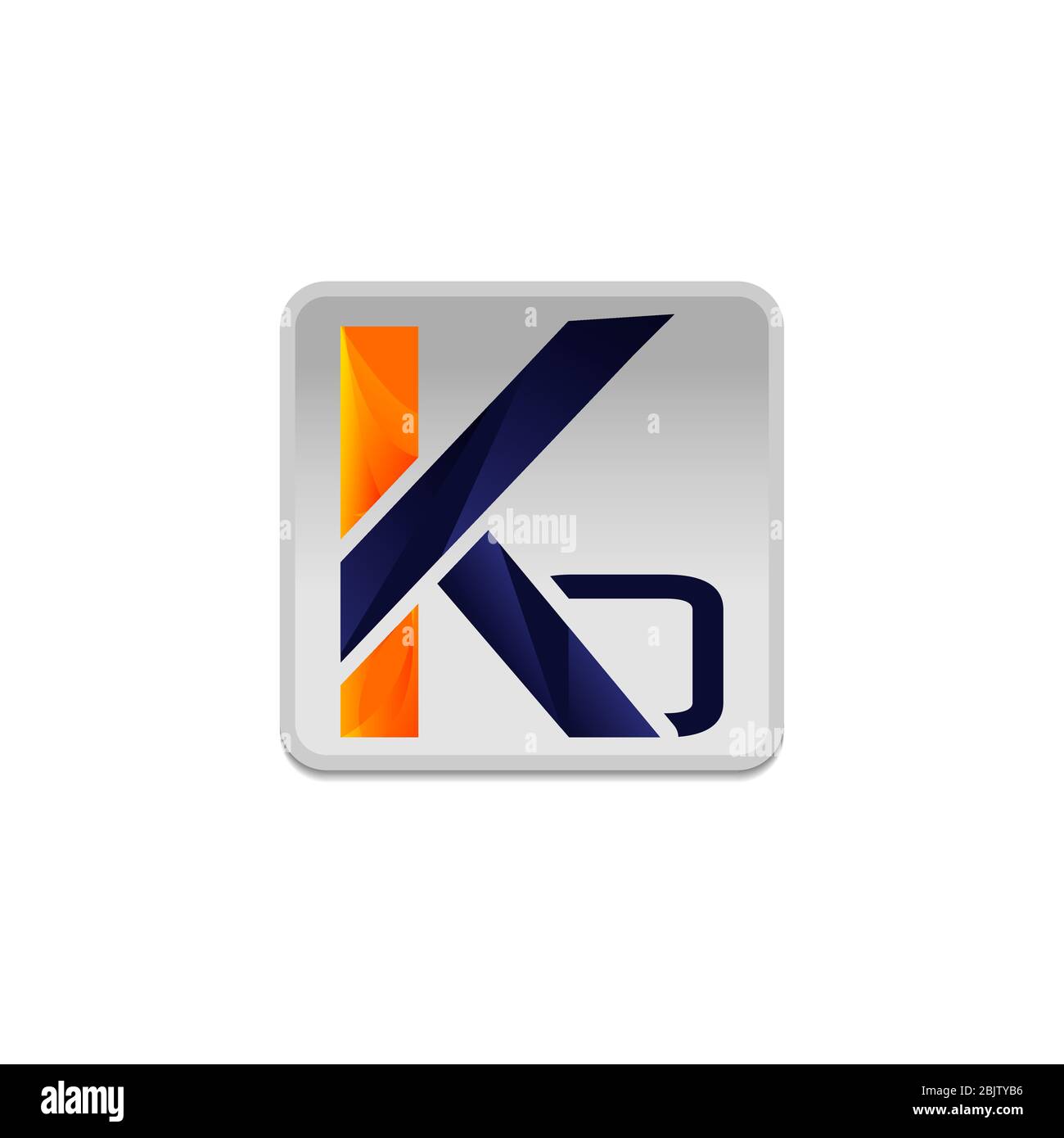 Creativo moderno elegante trendy unico artistico K iniziale basato lettera icona logo Illustrazione Vettoriale