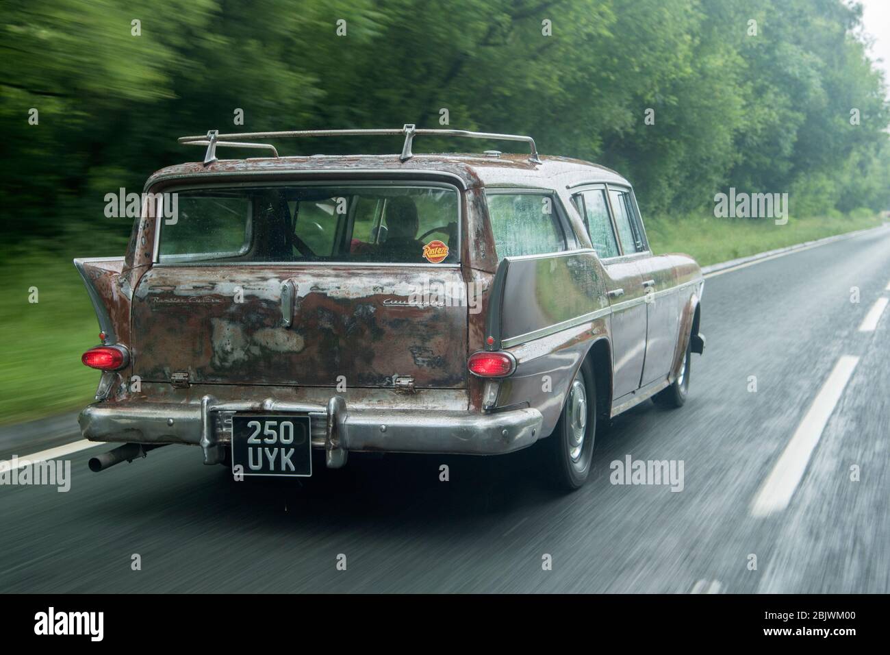 1958 vagone di stazione di rat rat rat look classico americano estate auto Foto Stock