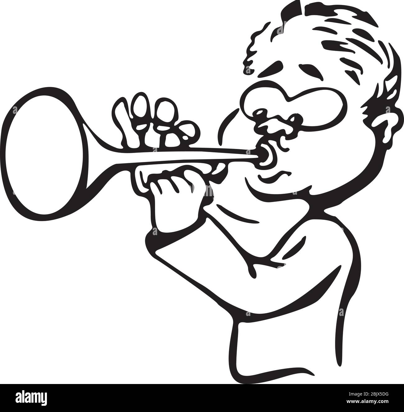 Disegno Bambino con la trombetta colorato da Utente non registrato il 11 di  Novembre del 2011