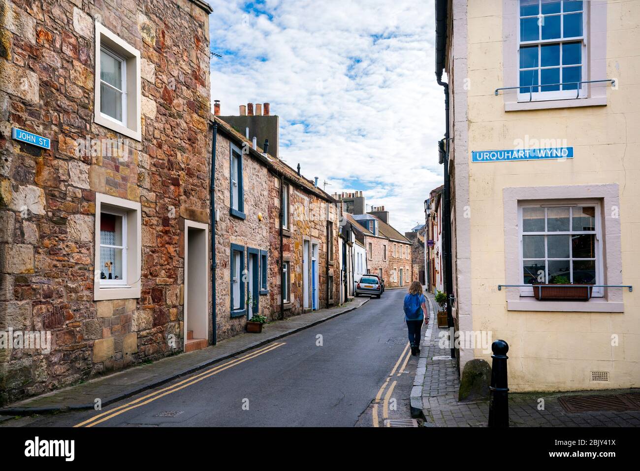 Villaggio di pescatori, Anstruther, Regno di Fife, Scozia, Europa Foto Stock