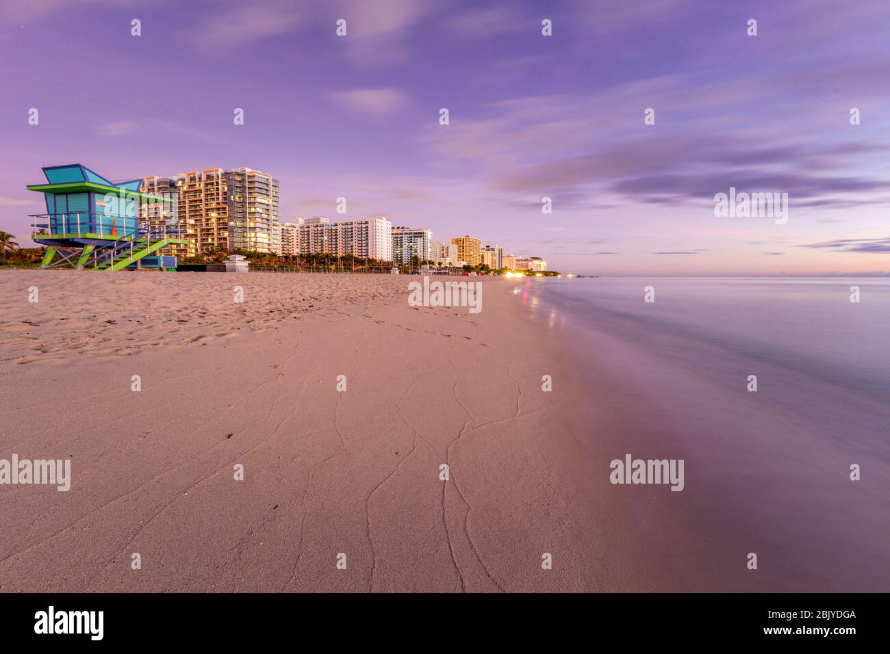 Cabina bagnino a Miami Beach. Miami Beach, Florida, Stati Uniti. Foto Stock