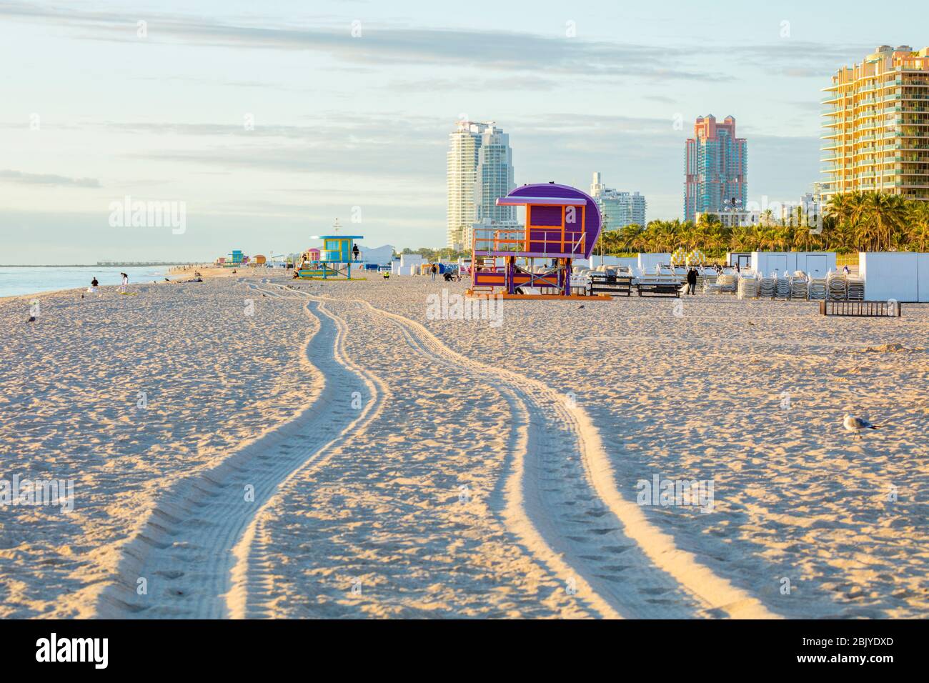 Cabina bagnino a Miami Beach. Miami Beach, Florida, Stati Uniti. Foto Stock