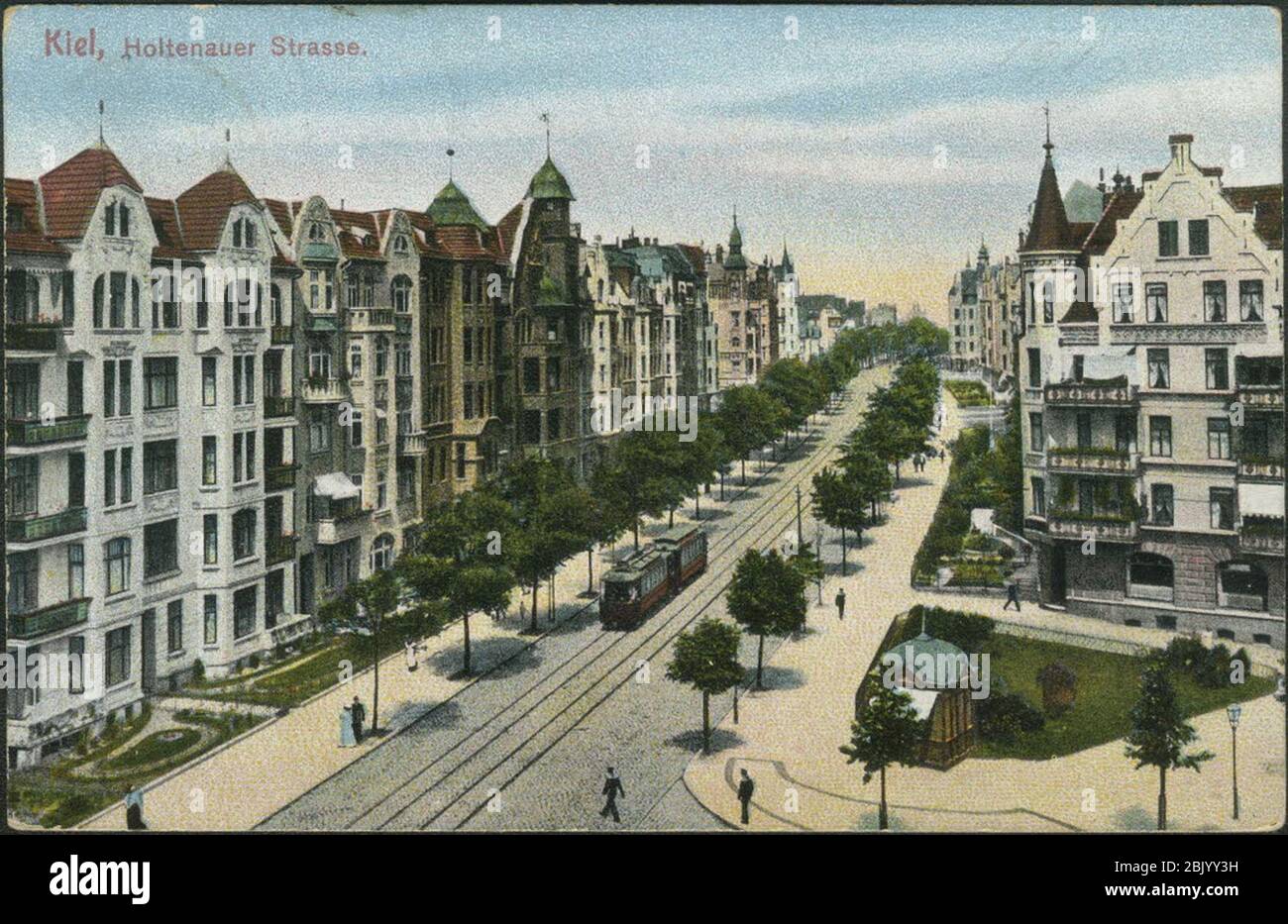 Holtenauer Straße, Ecke Gneisenaustraße (Kiel 27.723). Foto Stock