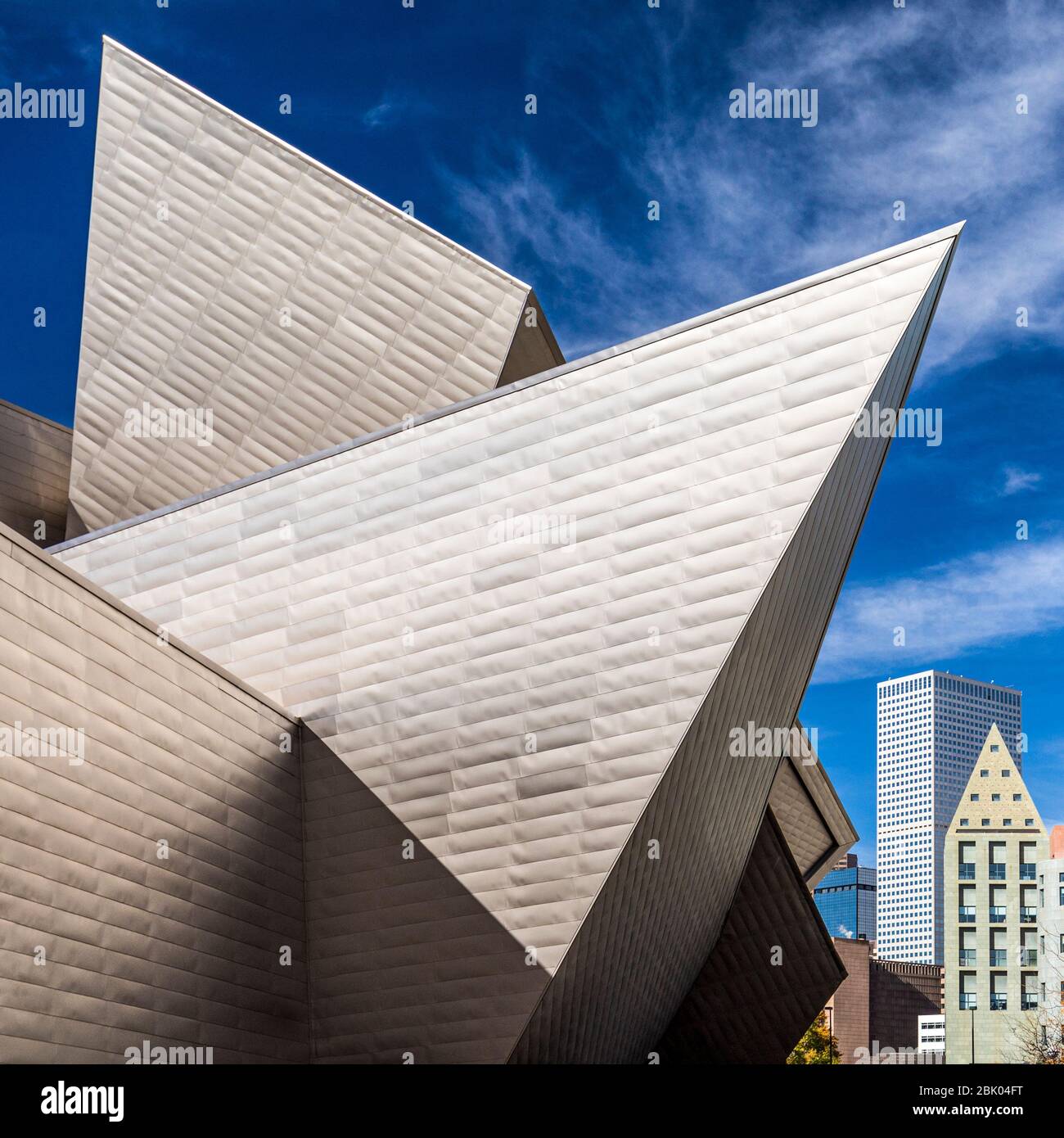 Il Denver Art Museum nel centro di Denver, Colorado, Stati Uniti. Foto Stock