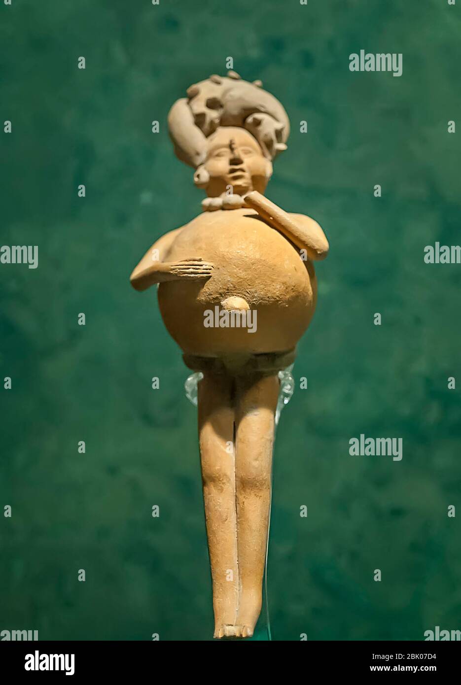 Statuina di donna incinta, Museo di Antropologia, Città del Messico, Messico Foto Stock