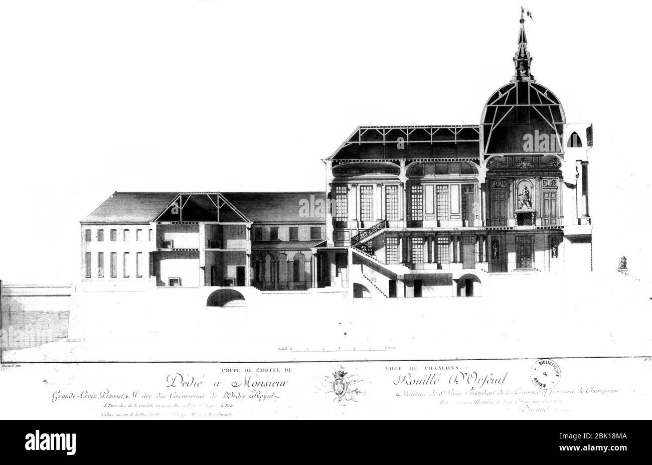 Hotel de ville coupé la gardertte et h Duran2. Foto Stock