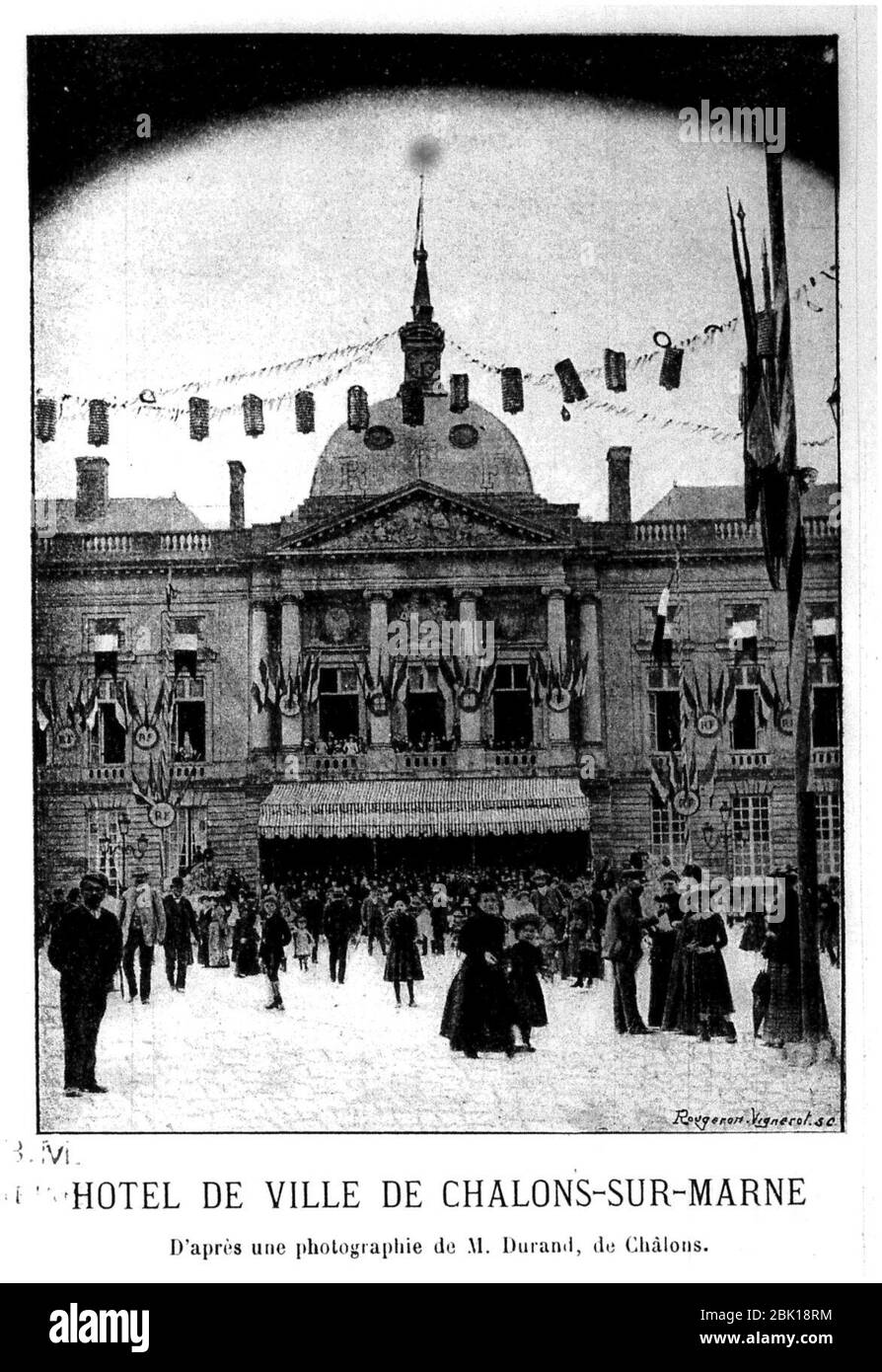 Hotel de ville rougeron vignerot. Foto Stock