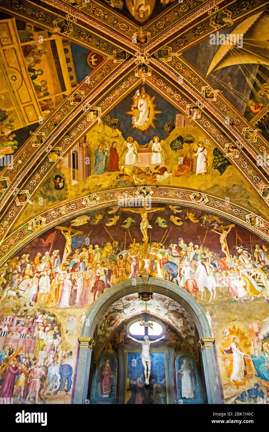 Cappella spagnola nella Basilica di Santa Maria Novella a Firenze Foto Stock