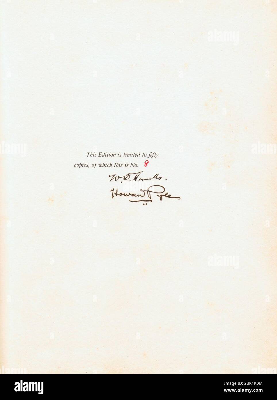 Howells, fermate di vari Quills, 1896, édition de luxe, firme. Foto Stock