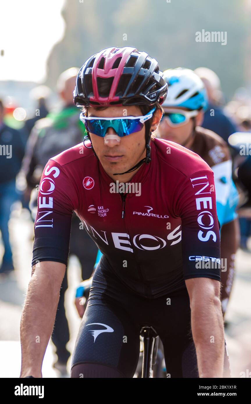 diego rosa (ita) (team ineos) durante il giro di Lombardia 2019, , bergamo-como, Italia, 12 Ott 2019 Foto Stock