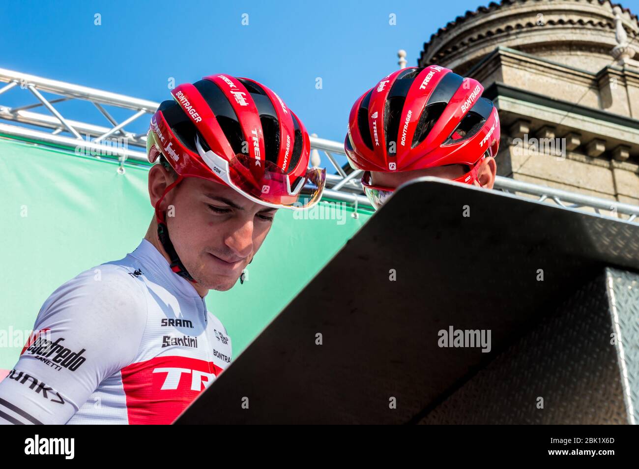 giulio ciccone (ita) (Trek segafredo) durante giro di Lombardia 2019, , bergamo-como, Italia, 12 Ott 2019 Foto Stock