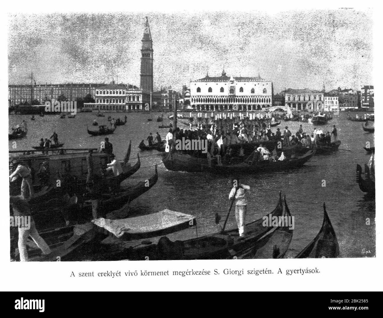 Pellegrinaggio ungherese Venezia 1900-1b. Foto Stock