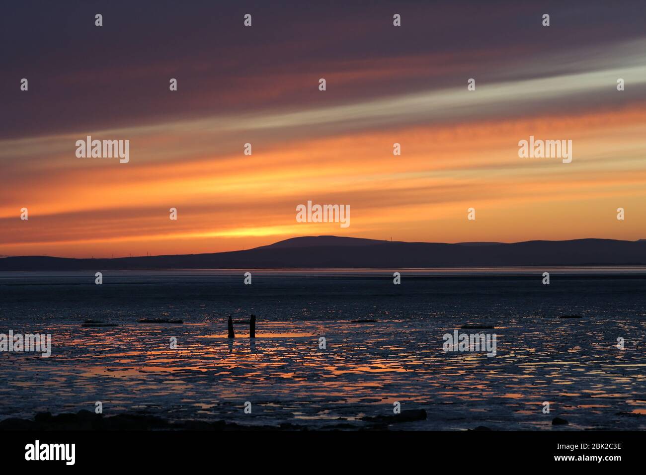 Morecambe Bay sunset Foto Stock