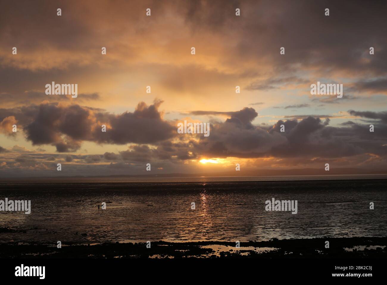 Morecambe Bay sunset Foto Stock