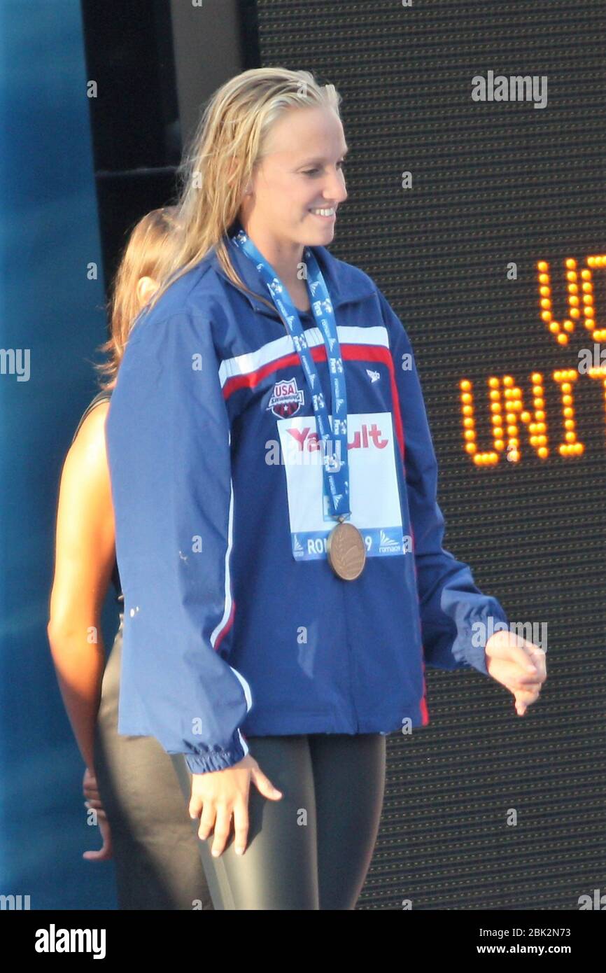 Dana Vollmer degli USA durante il Campionato Mondiale Donne Podium200 M NL 2009, 2009 a Roma Foto Laurent Lairys / DPPI Foto Stock