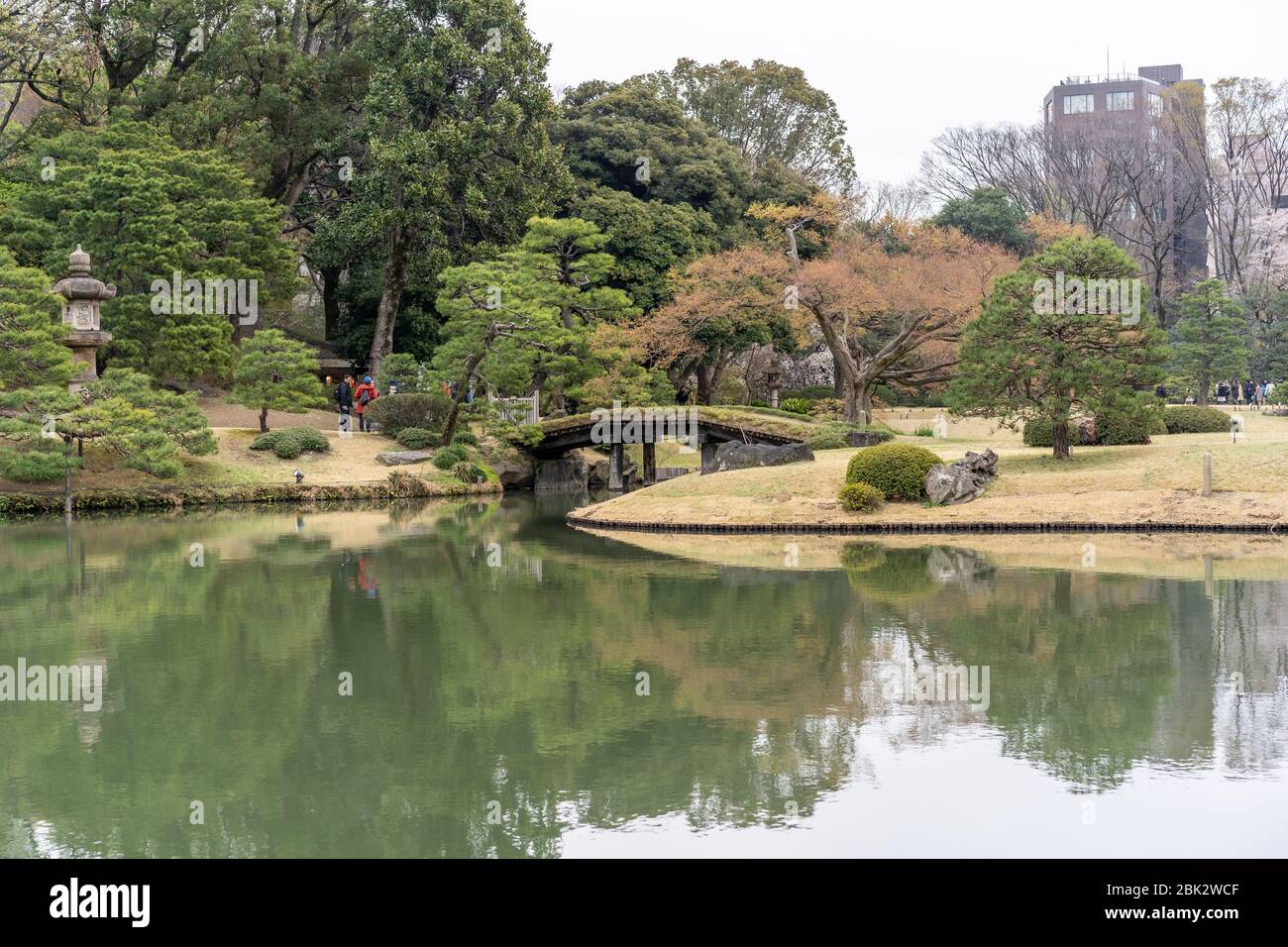 Rikugien Garden (sei poesie giardino), bellissimo giardino di stile giapponese a Tokyo, Giappone Foto Stock