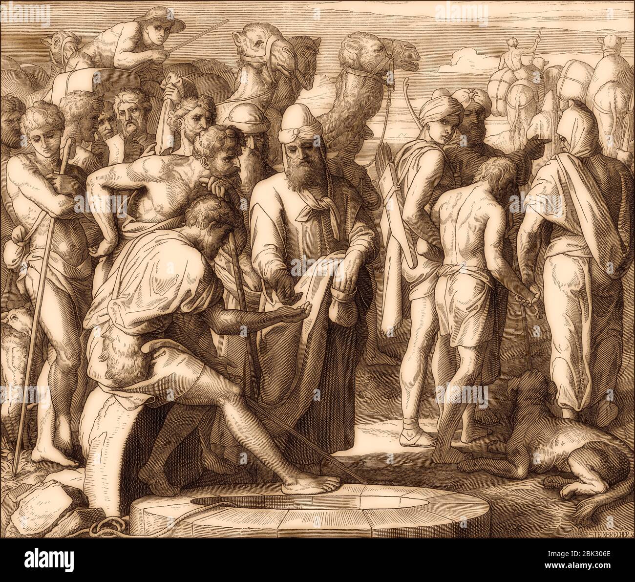 Giuseppe è venduto dai suoi Fratelli, Antico Testamento, da Giulio Schnorr von Carolsfeld, 1860 Foto Stock