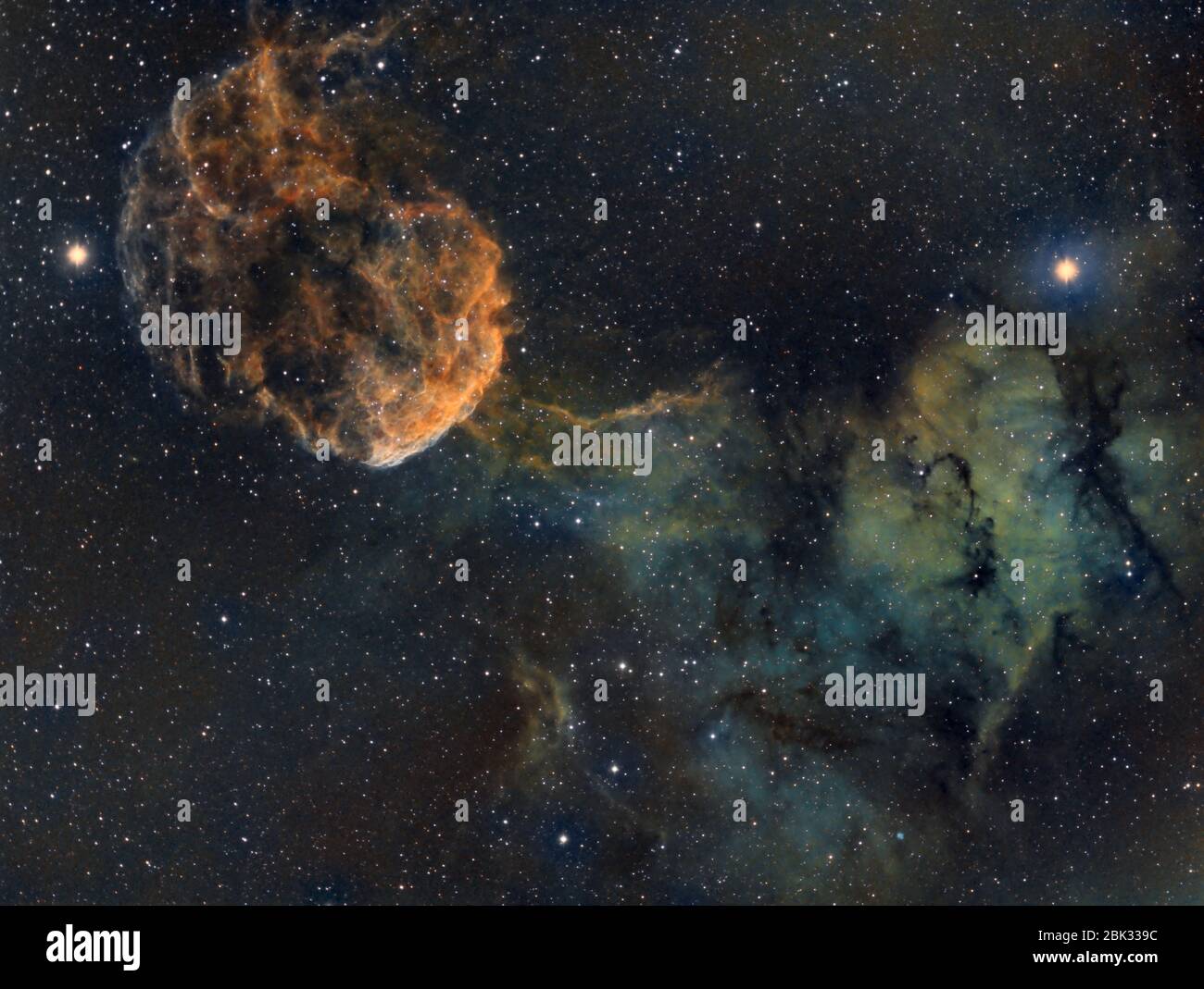 IC443 la Nebula dei Jellyfish, un residuo supernova in Gemini Foto Stock