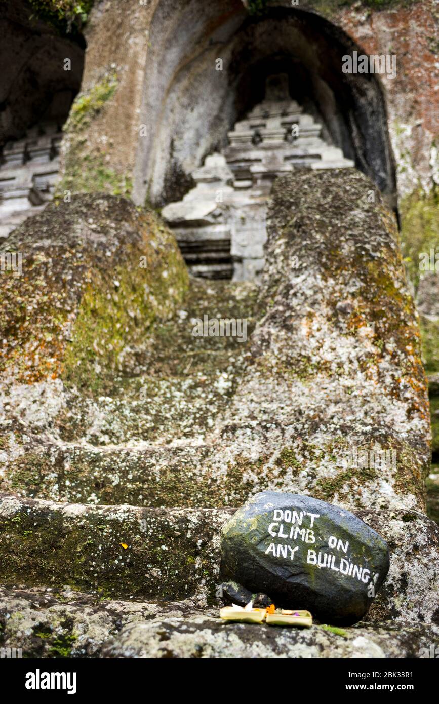 Il Tempio di pura Gunung Kawi vicino a Ubud, Bali, Indonesia Foto Stock