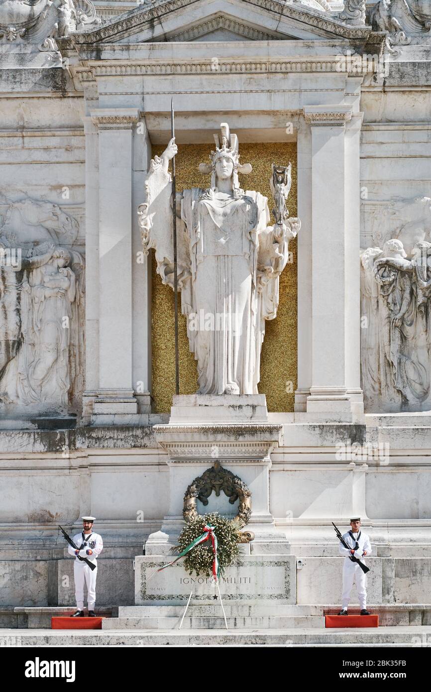 Roma, Italia - 29 giugno 2018: vista dell Altare della Patria o il Vittoriano, nel centro di Roma Foto Stock