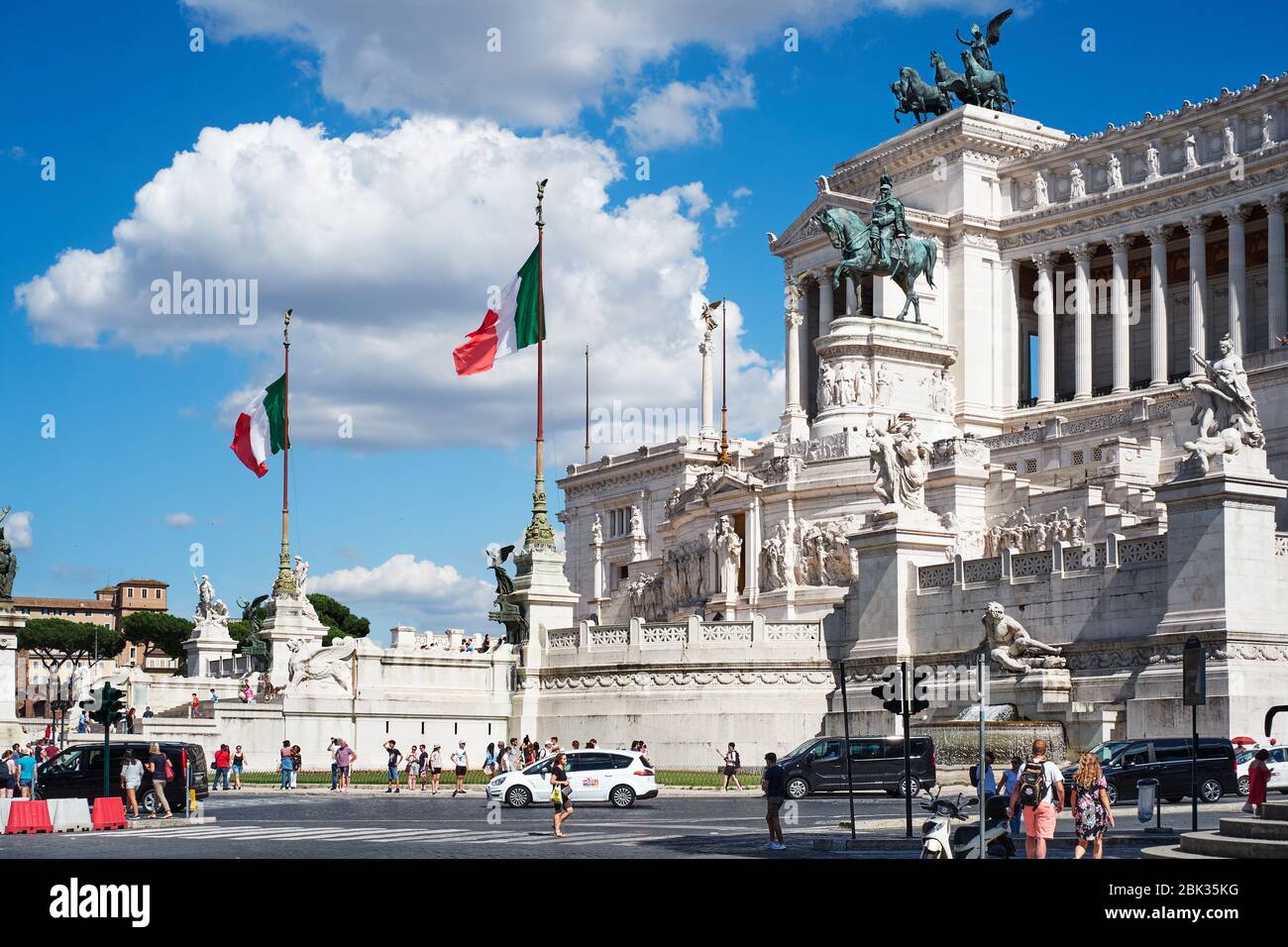 Roma, Italia - 29 giugno 2018: vista dell Altare della Patria o il Vittoriano, nel centro di Roma Foto Stock