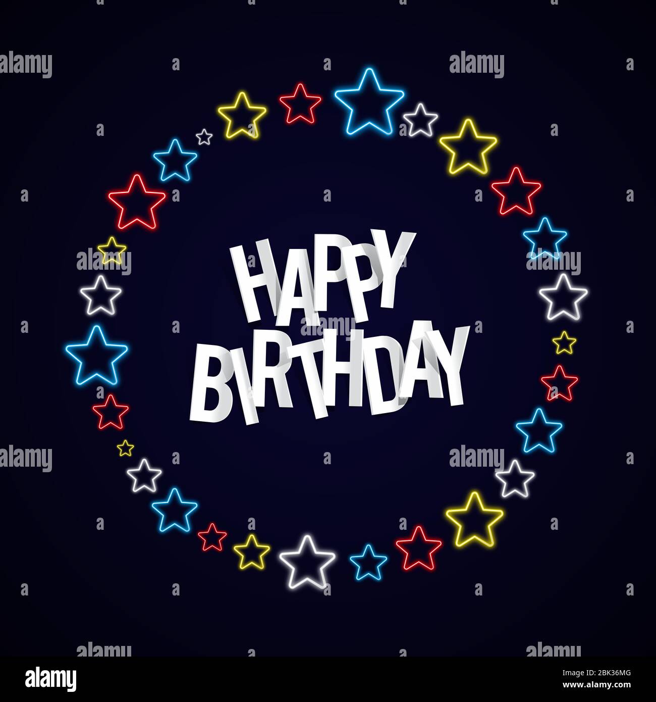 Auguri buon compleanno biglietto d'auguri Vector Illustration Foto ...