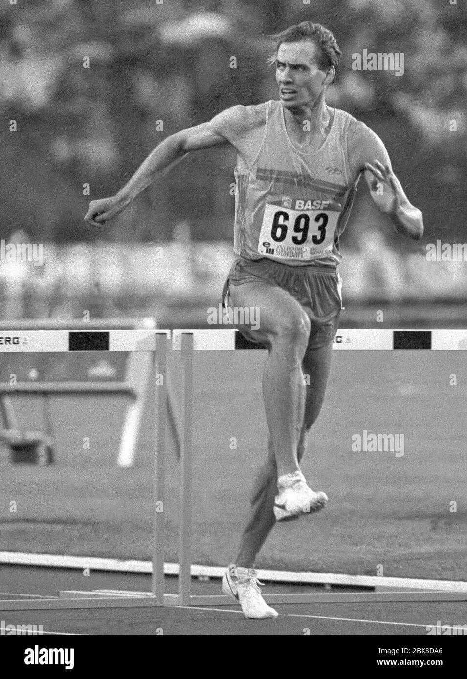 SVEN NYLANDER, corridore svedese di 400m al Campionato europeo di Stoccarda 1986 Foto Stock