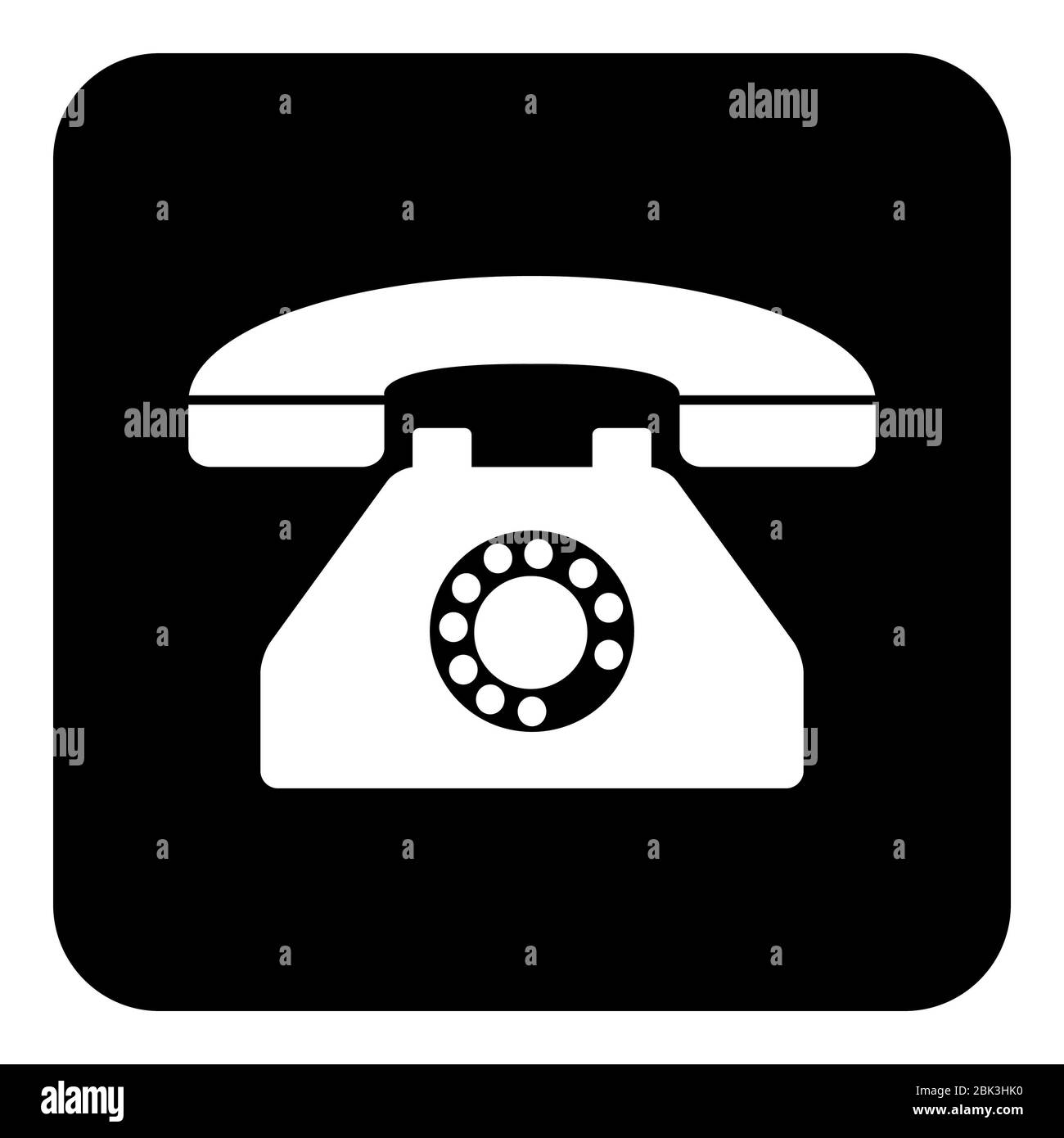 Collezione di icone del telefono. Icona del telefono cellulare, icona del telefono di casa e icona del telefono su sfondo nero Foto Stock