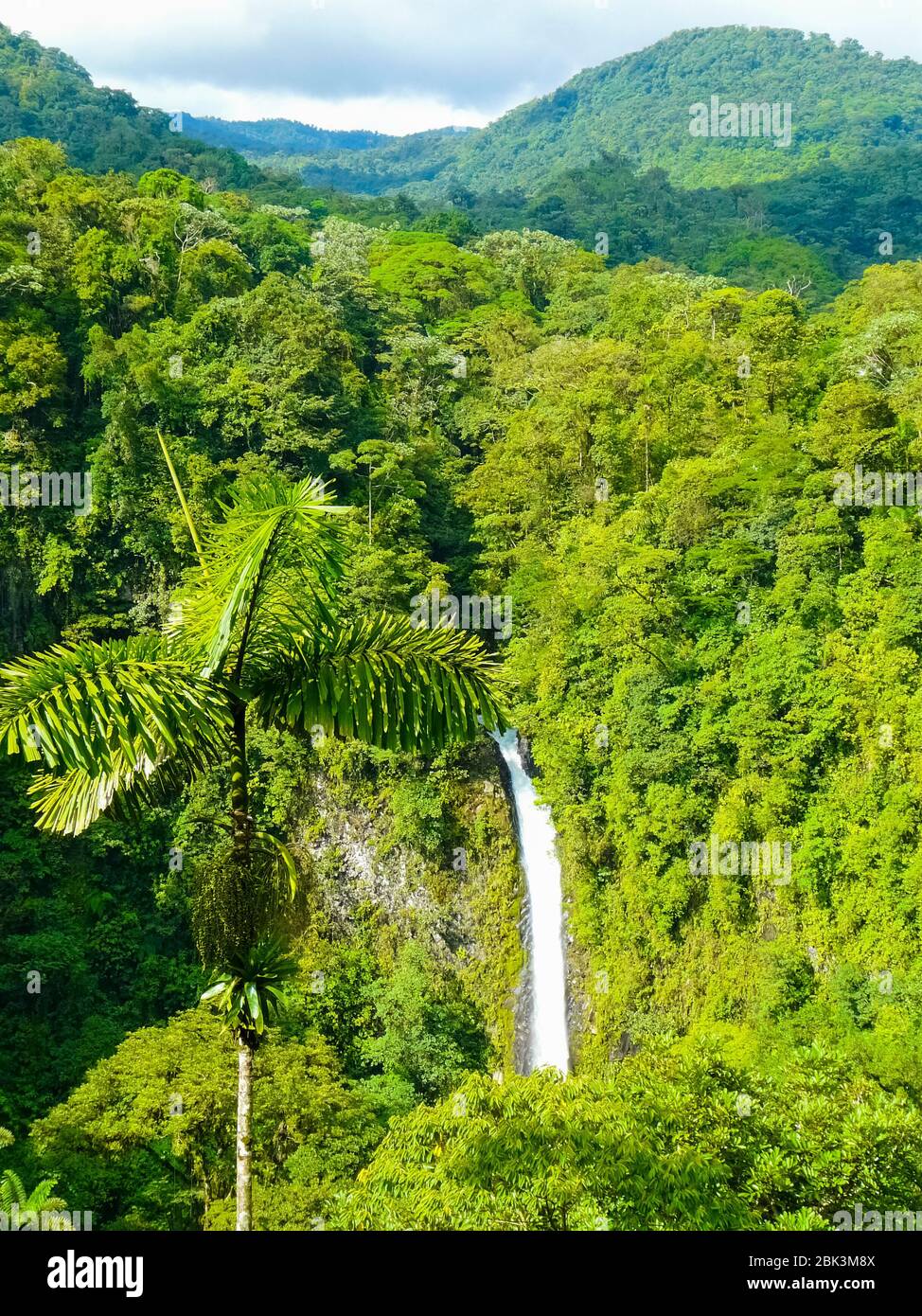 Cascata la Fortuna de San Carlos, parco nazionale del vulcano Arenal, Alajuela, San Carlos, Costa Rica Foto Stock