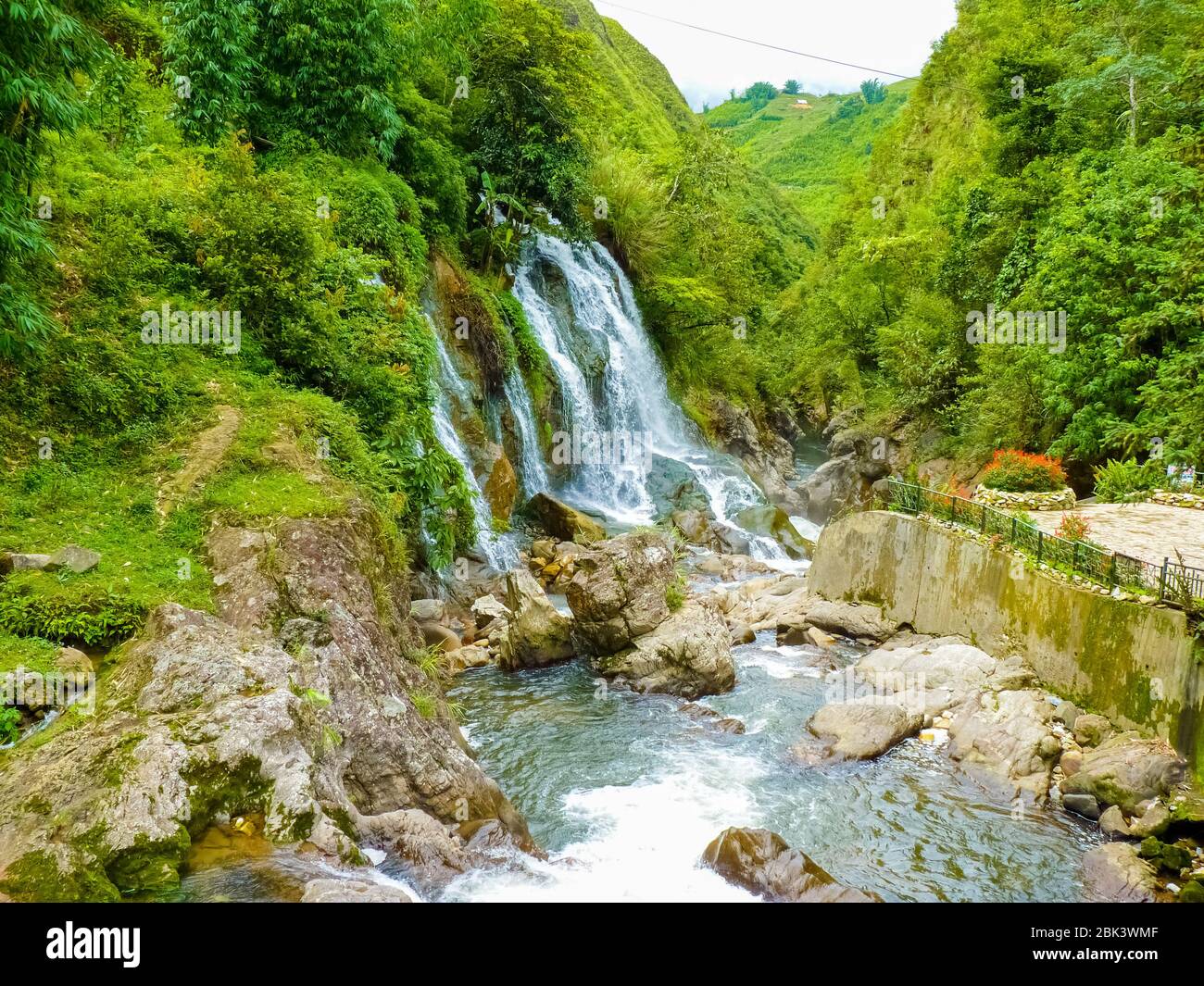 Catcat Hmong villaggio vicino Sapa (Chapa) nelle montagne del nord del Vietnam, Lào Cai, Vietnam Foto Stock