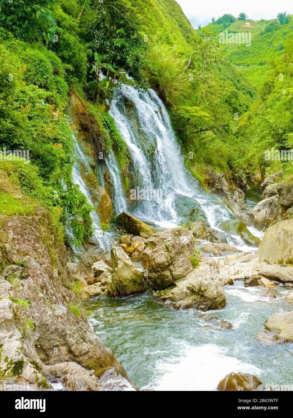 Catcat Hmong villaggio vicino Sapa (Chapa) nelle montagne del nord del Vietnam, Lào Cai, Vietnam Foto Stock