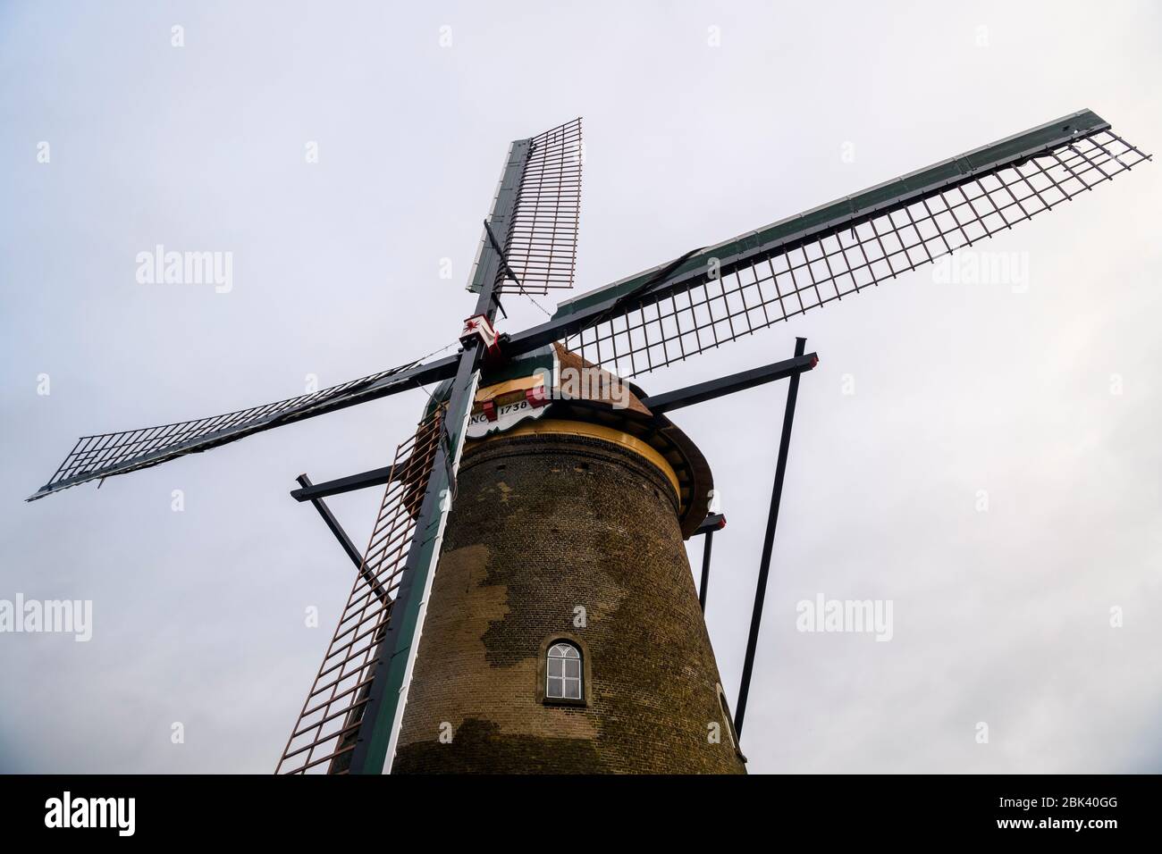 Sito patrimonio dell'umanità dell'UNESCO mulini a vento, Kinderdjik, Olanda del Nord, Paesi Bassi Foto Stock