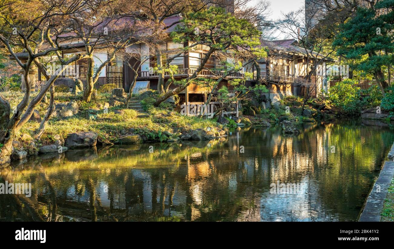 Koishikawa Korakuen Gardens a febbraio, Tokyo, Giappone Foto Stock