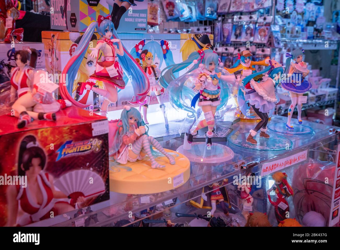 Personaggi ANIME Toys, Tokyo, Giappone Foto Stock