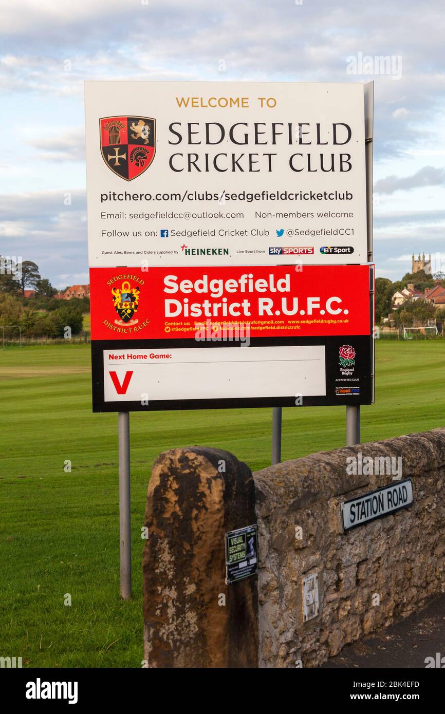 Sedgefield Cricket Club, Sedgefied, Stockton on Tees, England, Regno Unito Foto Stock