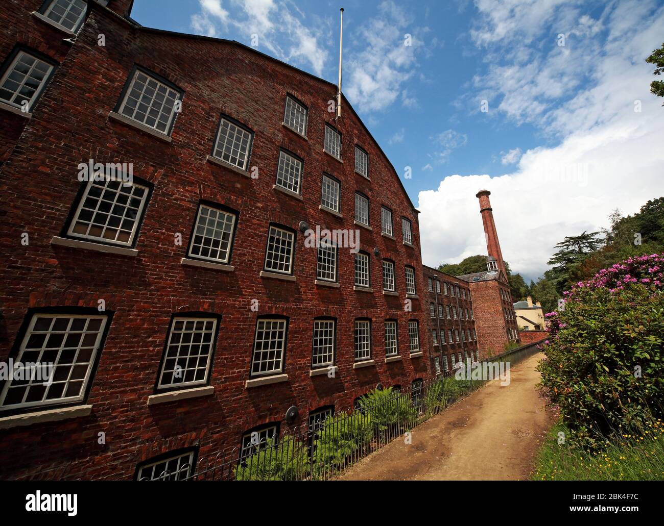 Cave Bank Mill (noto anche come Styal Mill), Styal, Greater Manchester, Lancashire, Inghilterra, Regno Unito Foto Stock