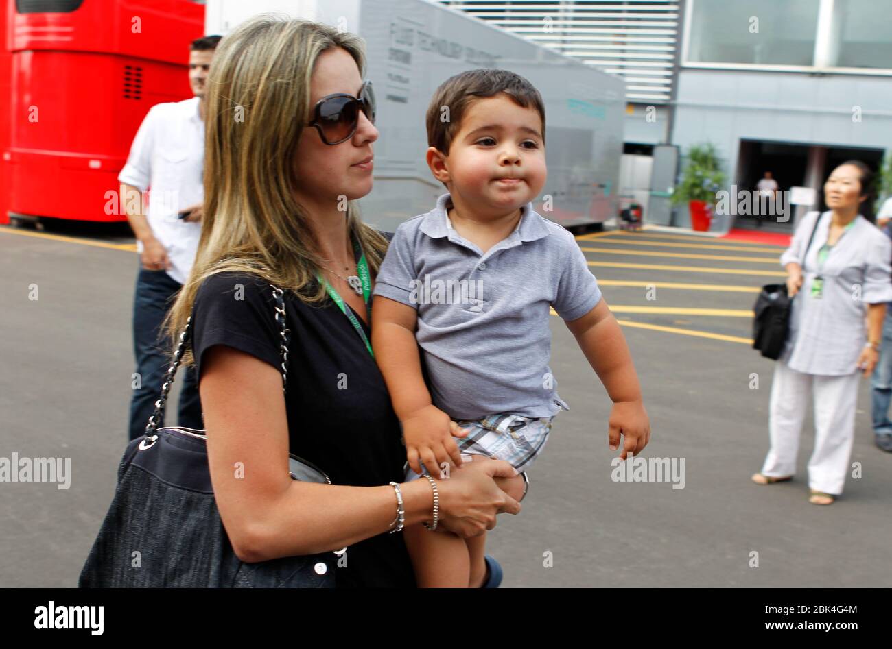 Monza, Italia. 11 settembre 2011. Monza, Italia - 11 settembre 2011: Campionato del mondo FIA F1 Formula uno con Rafaela massa, moglie di Felipe massa, Scuderia Ferrari | utilizzo nel mondo Credit: dpa/Alamy Live News Foto Stock