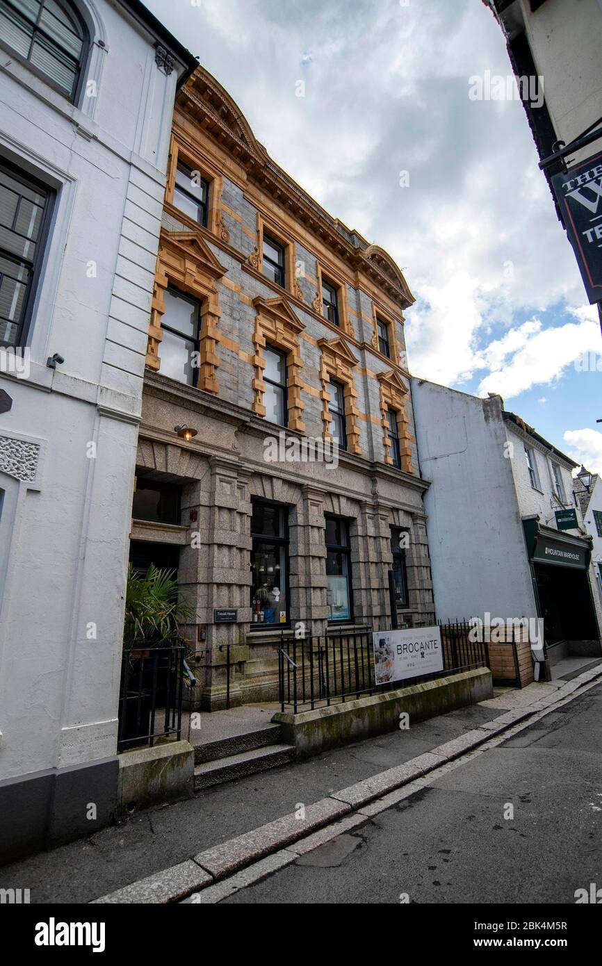 Trevail House, convertito Lloyds Bank vacanza lasciato di proprietà del famoso chef Gordon Ramsay a Fowey, Cornovaglia. Foto Stock