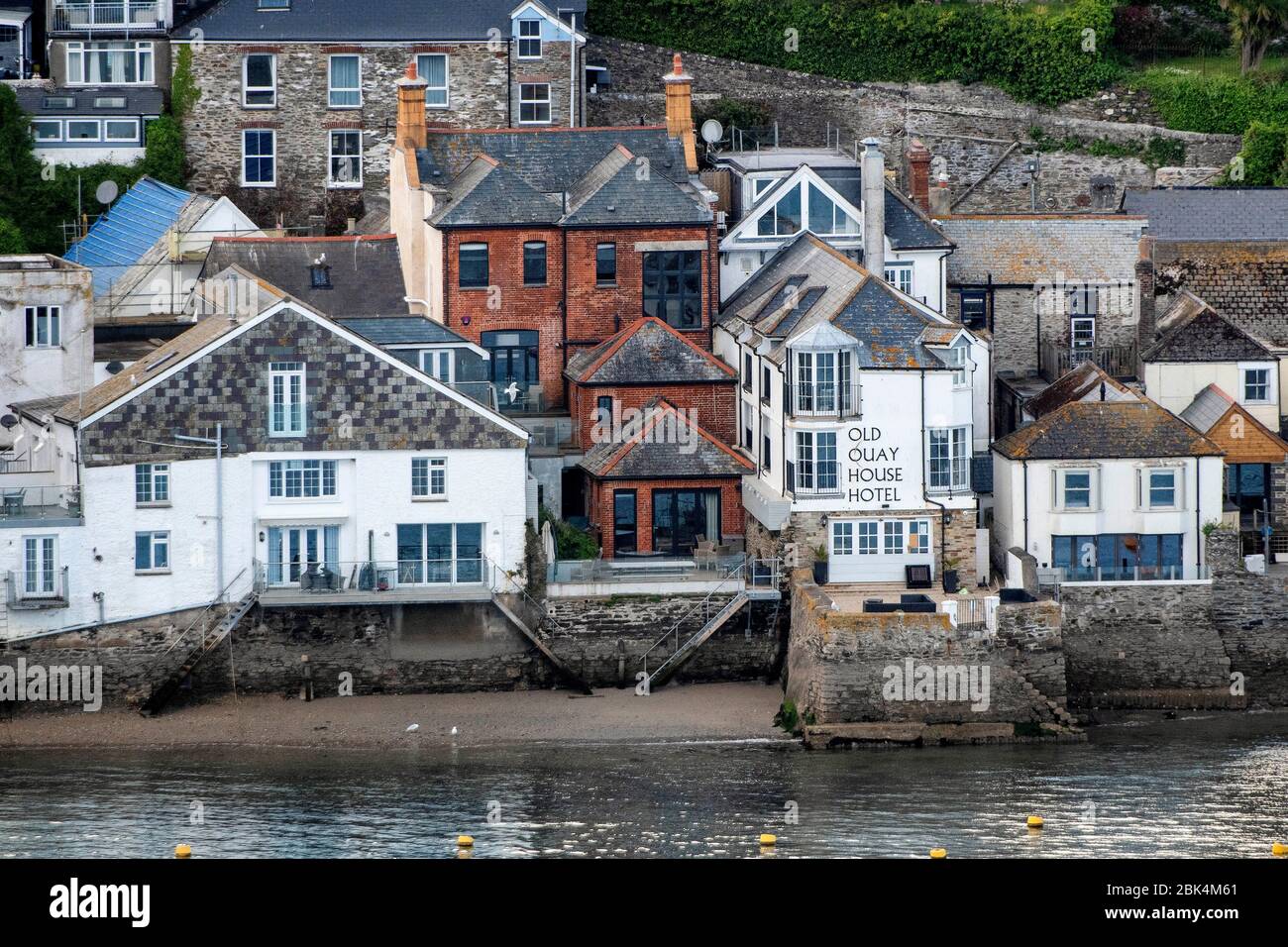 Trevail House, convertito Lloyds Bank vacanza lasciato di proprietà del famoso chef Gordon Ramsay a Fowey, Cornovaglia. Foto Stock