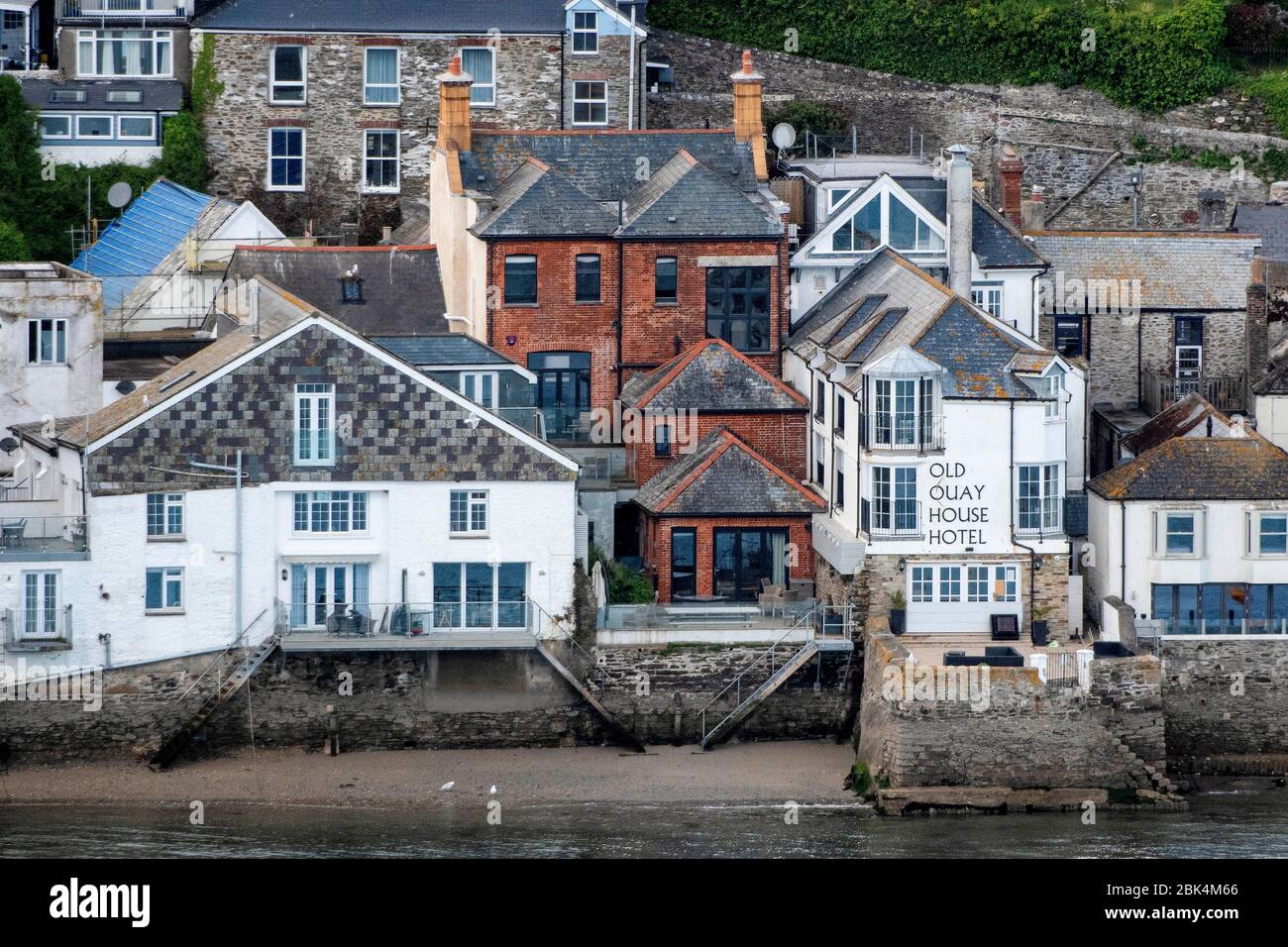 Trevail House, convertito Lloyds Bank vacanza lasciato di proprietà del famoso chef Gordon Ramsay a Fowey, Cornovaglia. Foto Stock