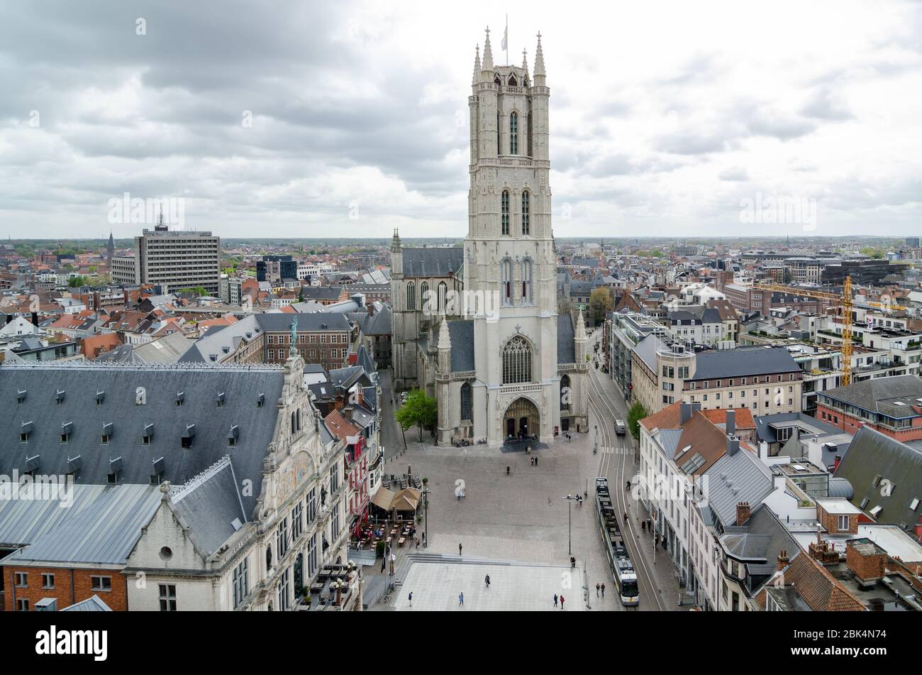 La Cattedrale di San Bavo è una cattedrale gotica di Gand, Belgio Foto Stock