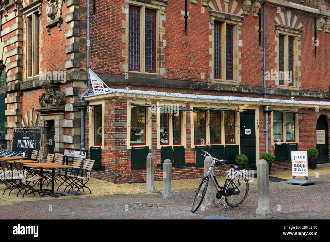 Area di Oude Groenmarkt, Haarlem, Paesi Bassi, Europa Foto Stock