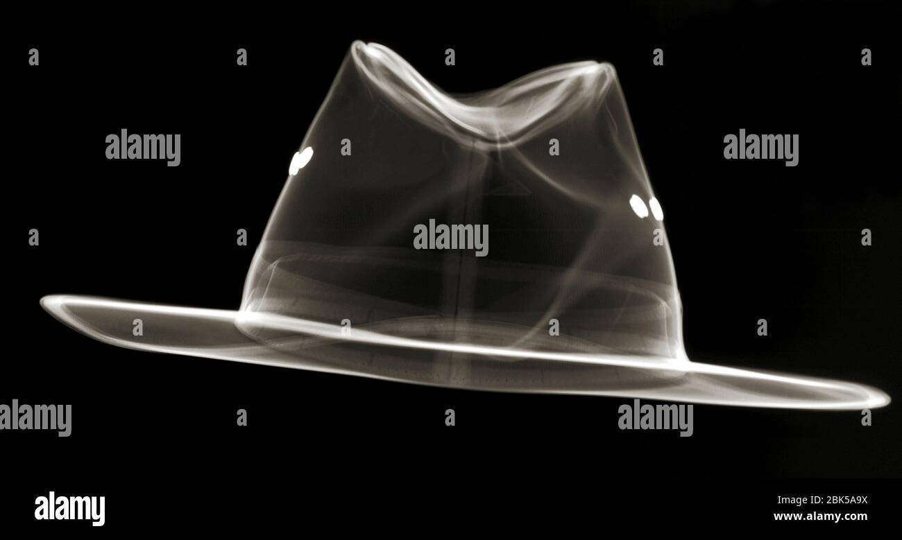 Cappello trilby dal davanti, raggi X. Foto Stock