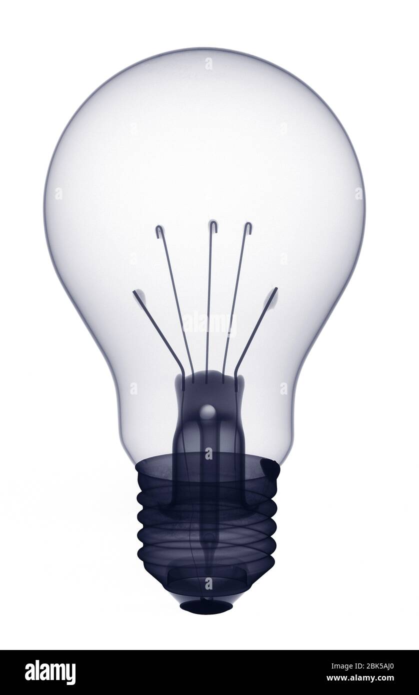 Raccordo a vite per lampadina, raggi X. Foto Stock