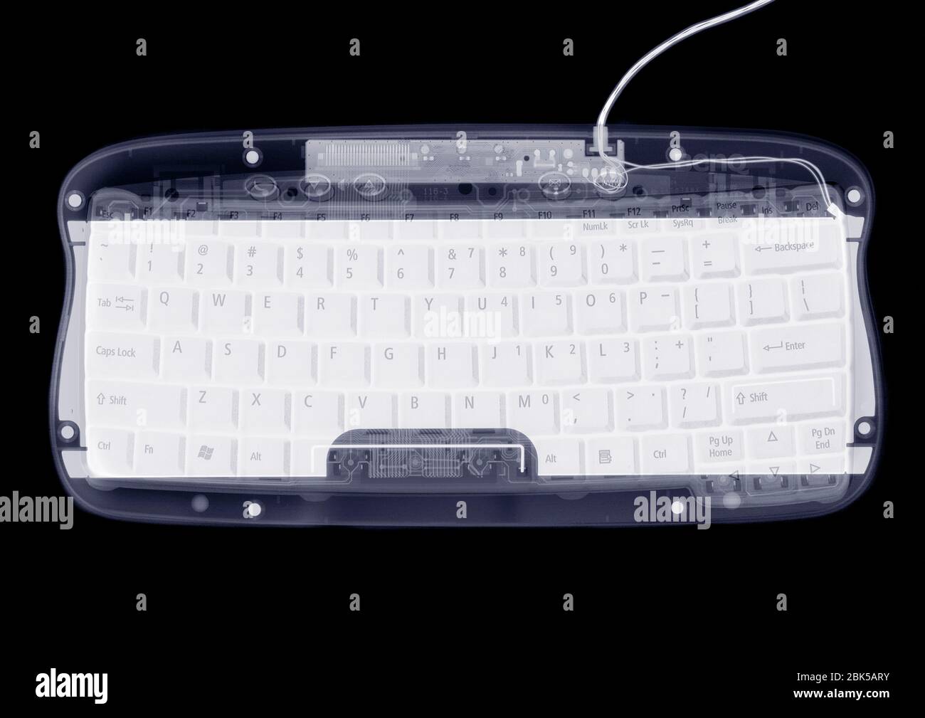 Tastiera del computer, raggi X. Foto Stock