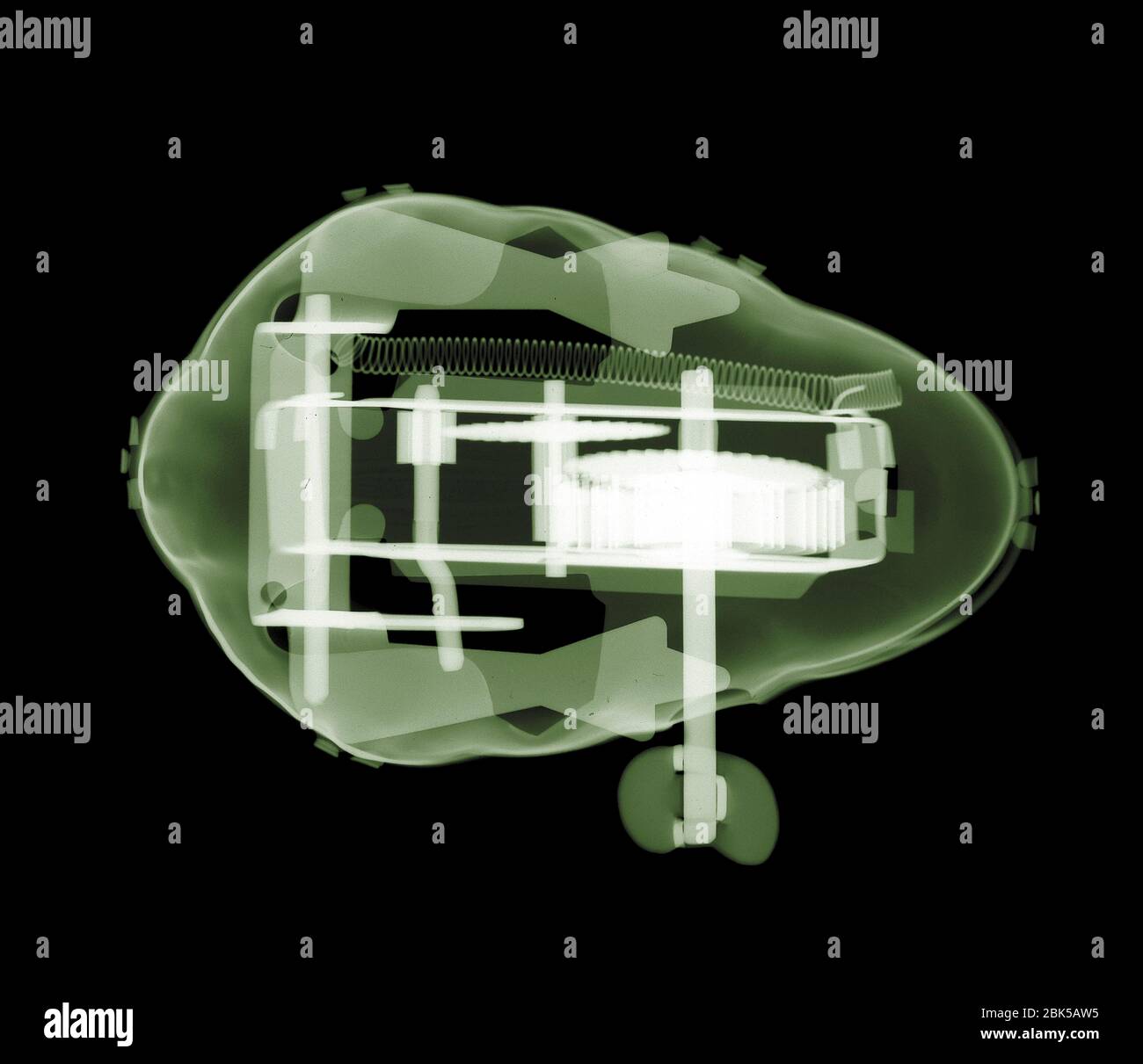 Rana meccanica giocattolo, raggi X. Foto Stock
